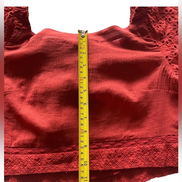 REE PEOPLE Maxi Skirt & Cropped Burt Red Summer Set - Picture 5 of 7